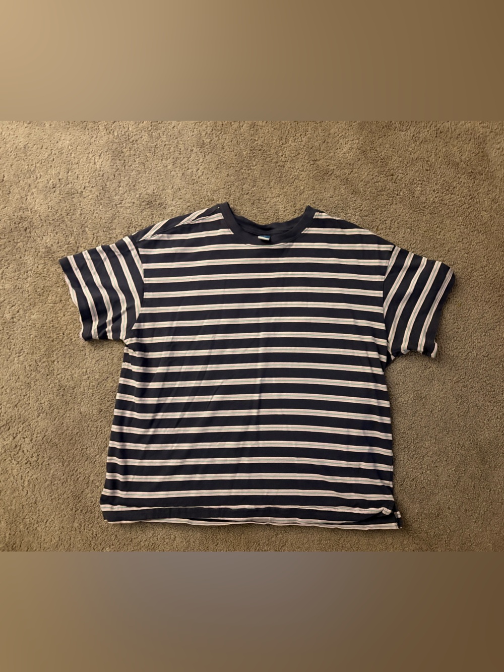 Old Navy Navy and White Striped Women’s Tshirt